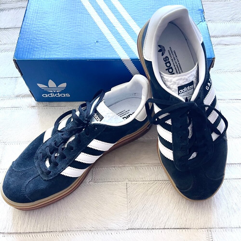 adidas Gazelle Bold Platform Sneakers Black/ Cloud White Size 9 - Picture 5 of 10